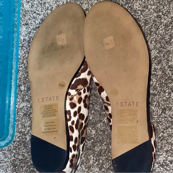 1.STATE CELVIN LEOPARD PRINT OPEN PEEP TOE SANDAL - Picture 4 of 5